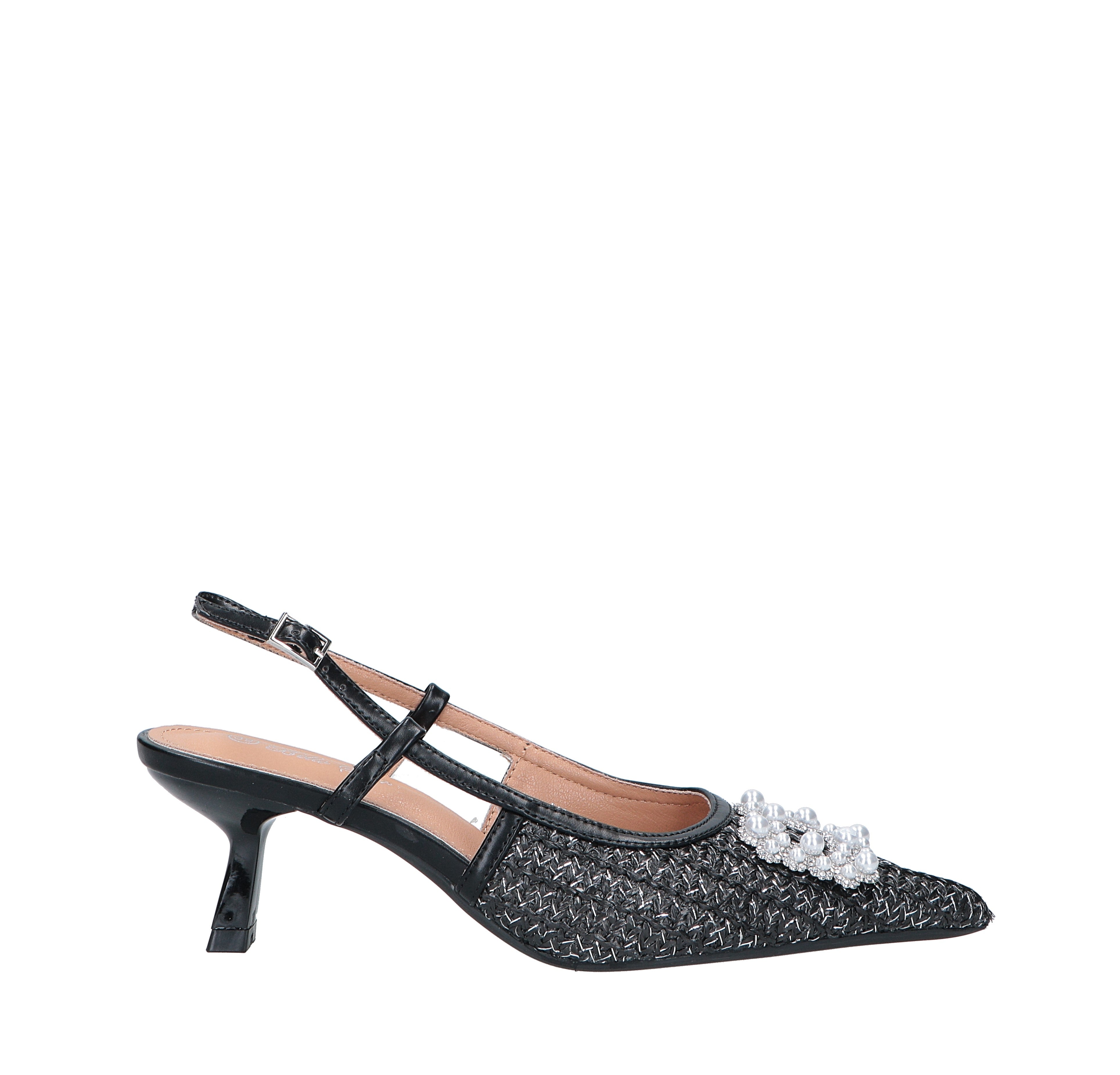 Manon - Decollette Slingback Placca Perle