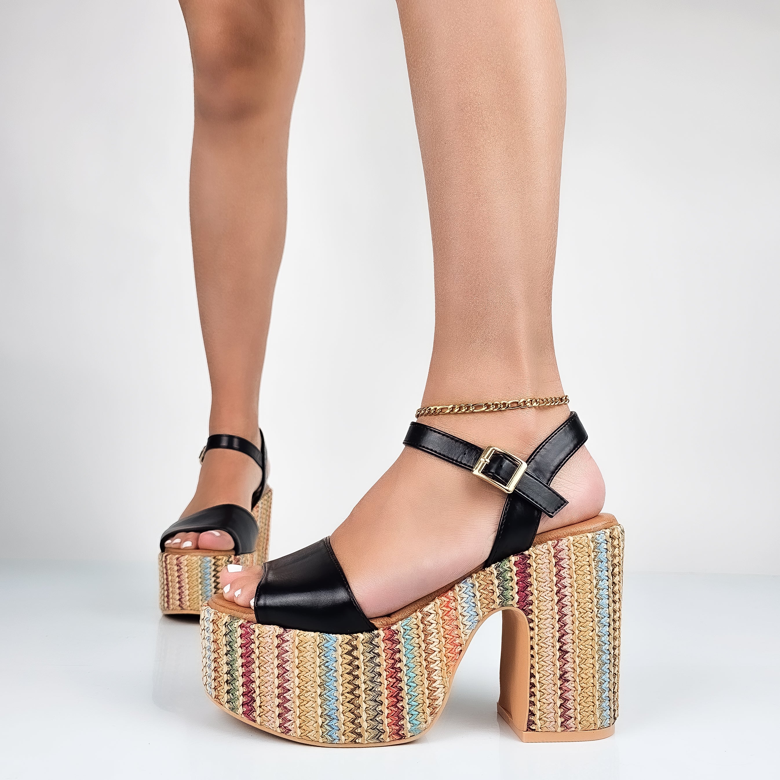 Cecy - Sandali Donna Con Plateau