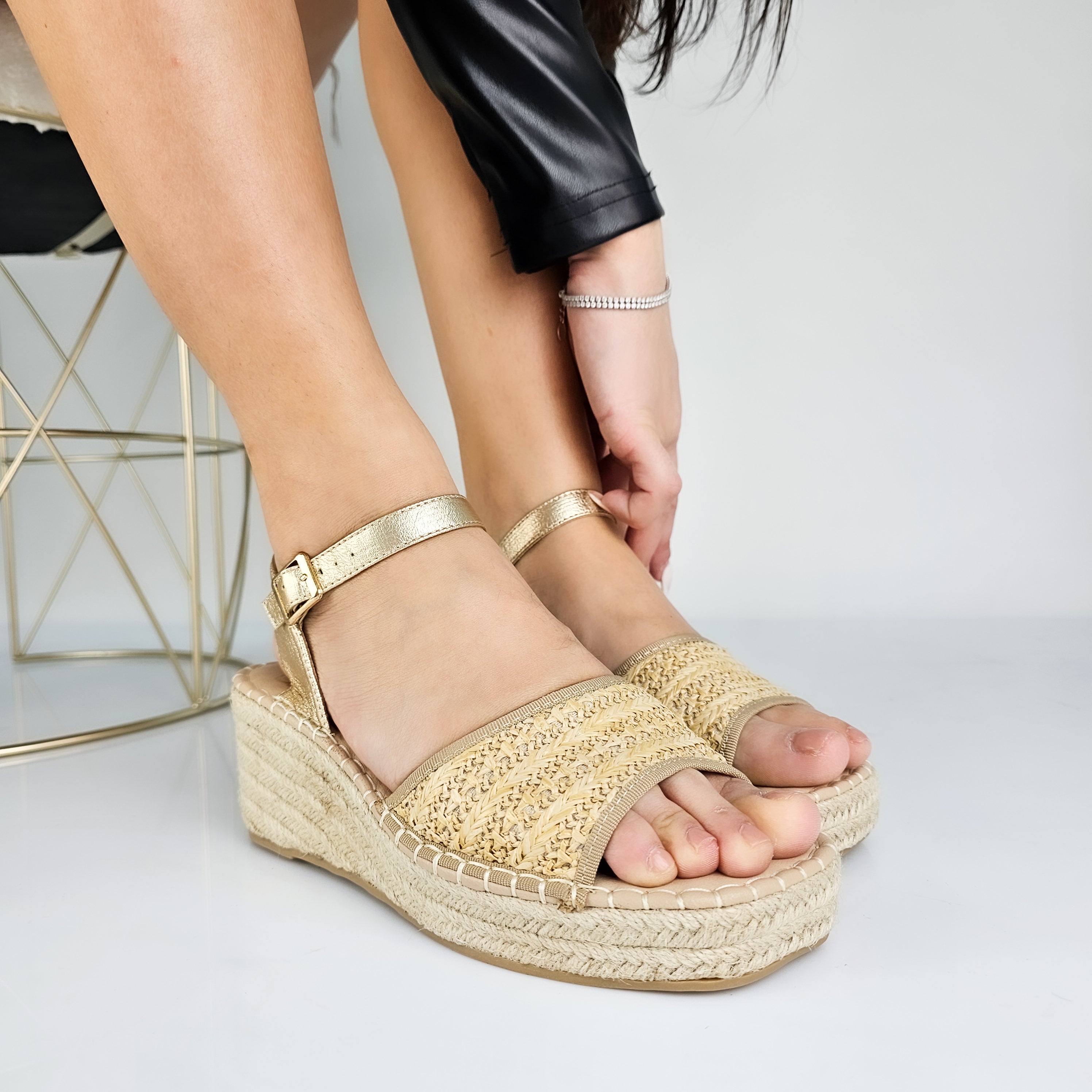 Graciela - Sandali Donna Zeppa In Corda