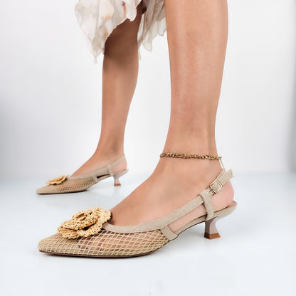 Vania - Decollette Slingback Rete