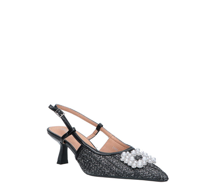 Manon - Decollette Slingback Placca Perle