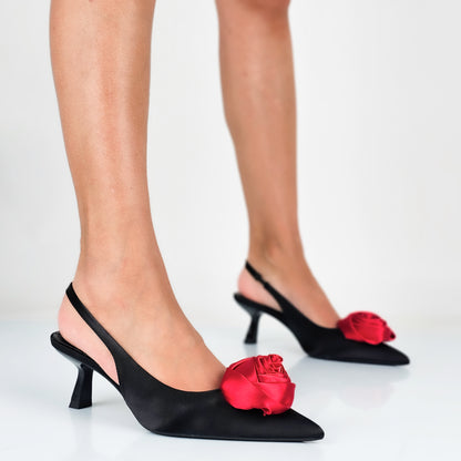 Teresa - Decollette Raso Slingback