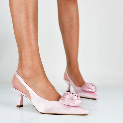 Teresa - Decollette Raso Slingback