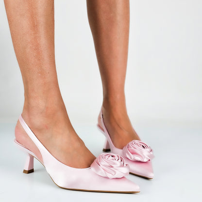 Teresa - Decollette Raso Slingback