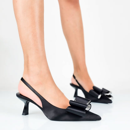 Valeria - Decollette Raso Slingback
