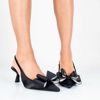 Valeria - Decollette Raso Slingback