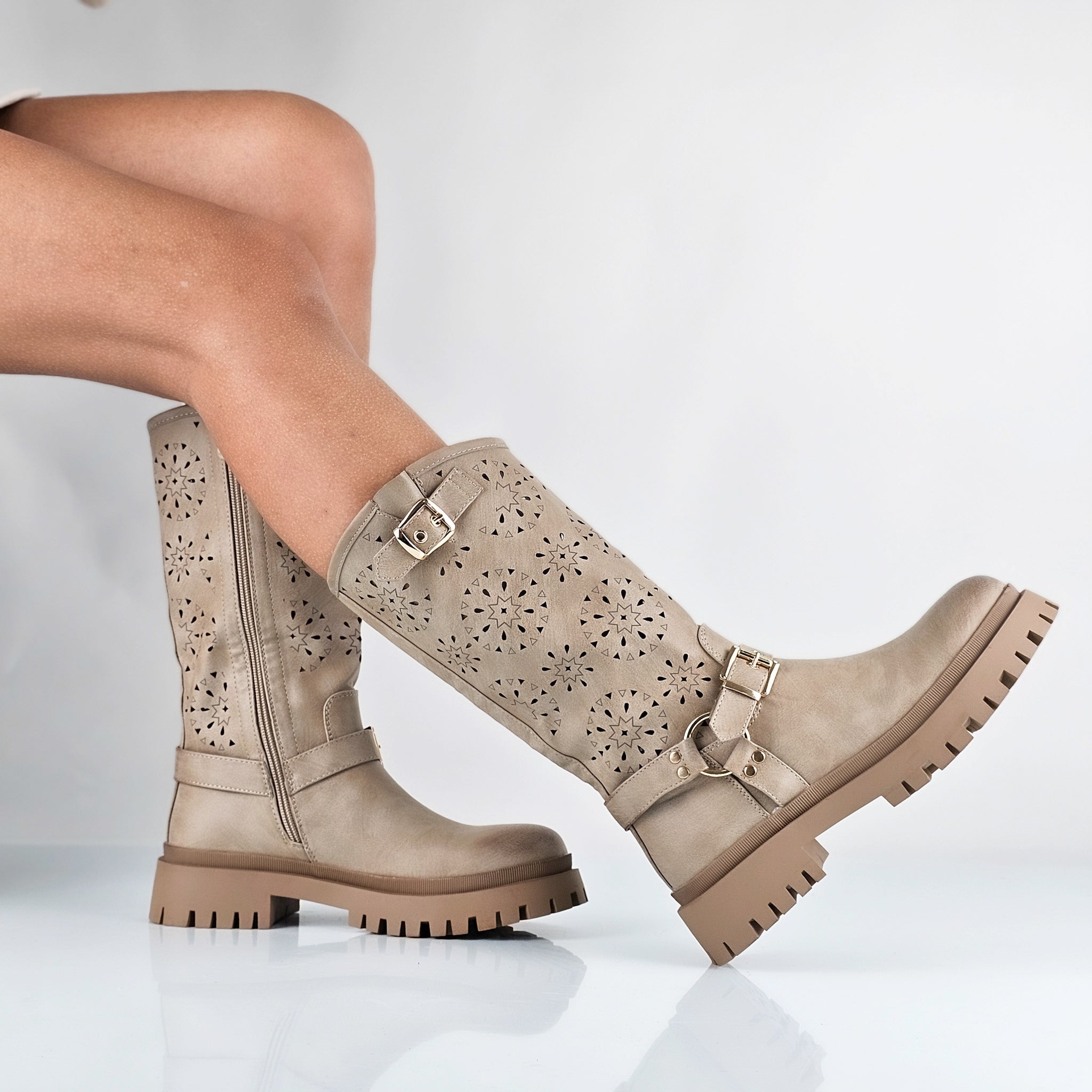 Amber - Stivali Bikers Donna