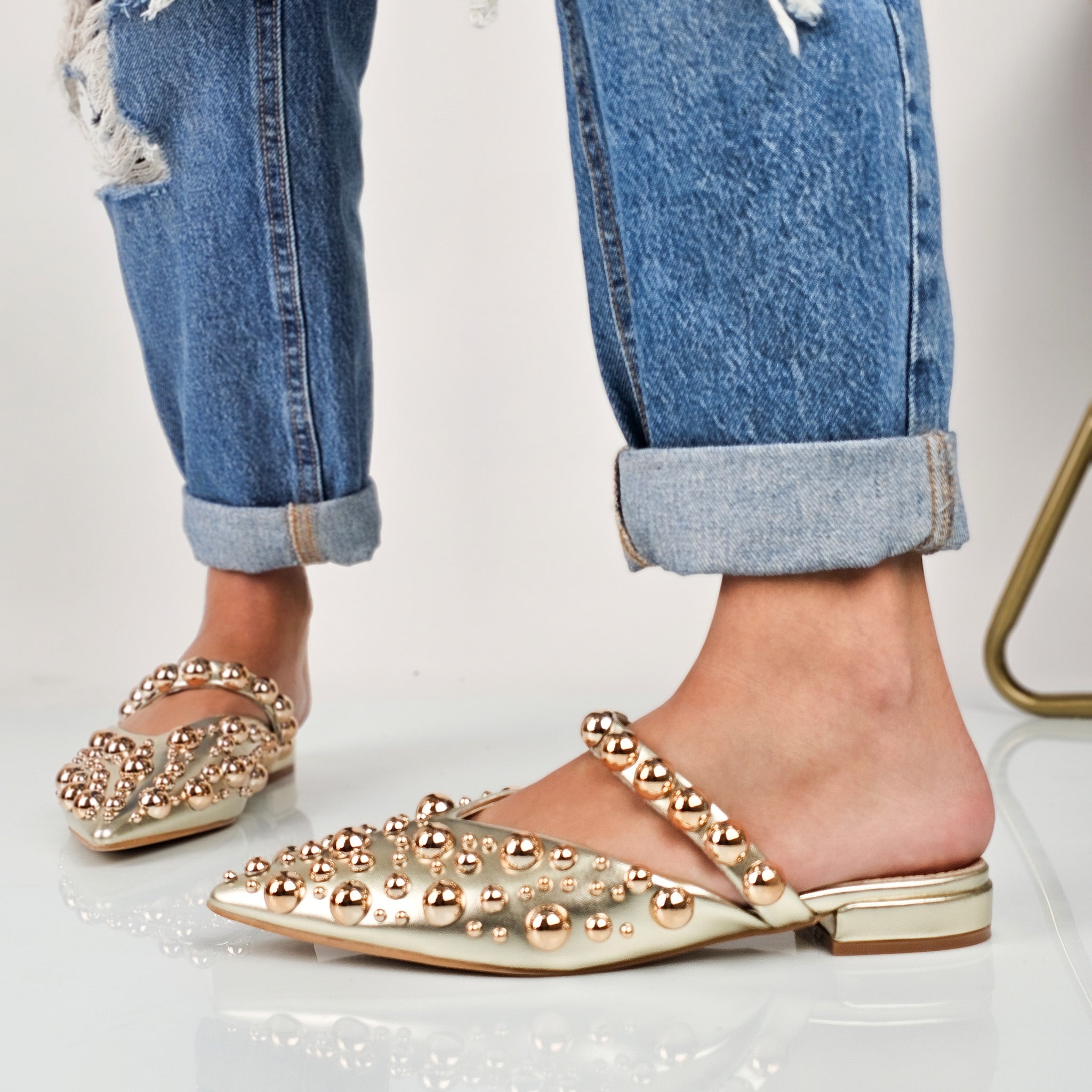 Marcelline - Ballerina Sabot Con Borchie