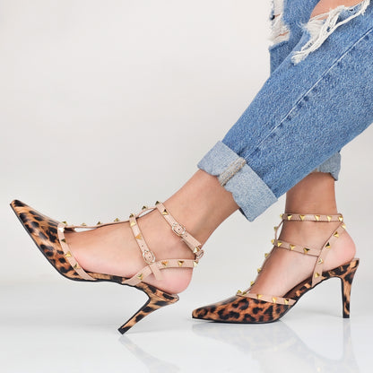 Madeline - Decollette Slingback Borchie