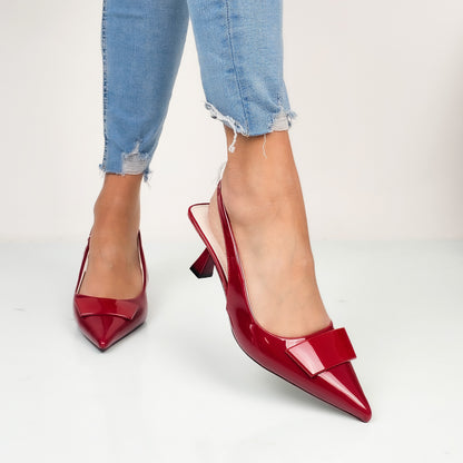 Lyn - Decollette Slingback Vernice