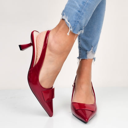 Lyn - Decollette Slingback Vernice