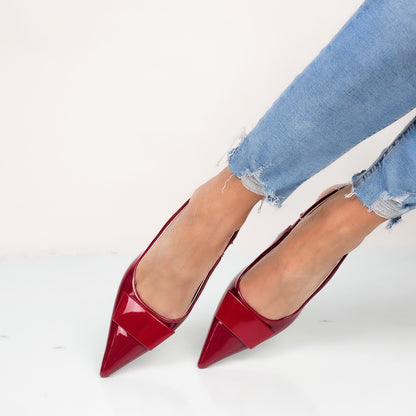 Lyn - Decollette Slingback Vernice
