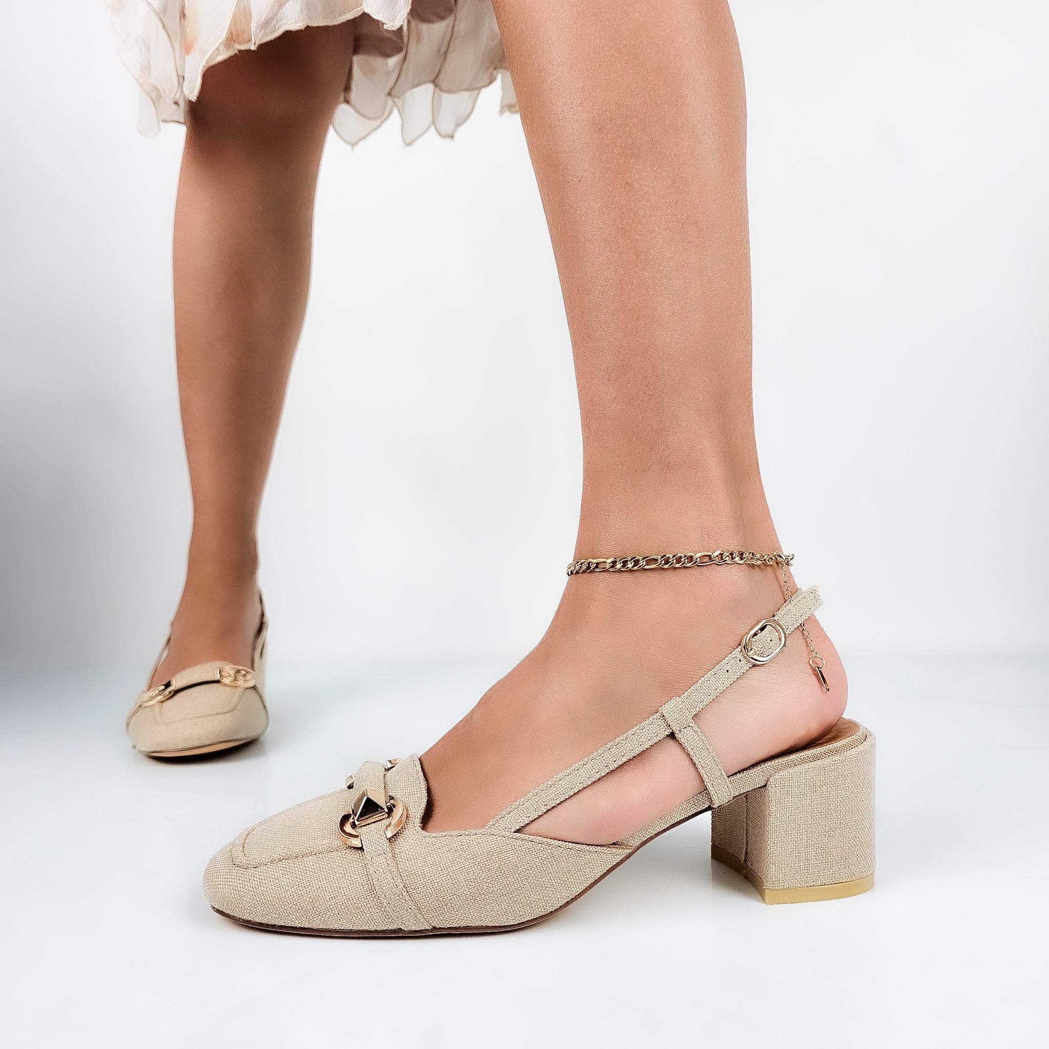 Ivy - Decollette Slingback Tacco Largo