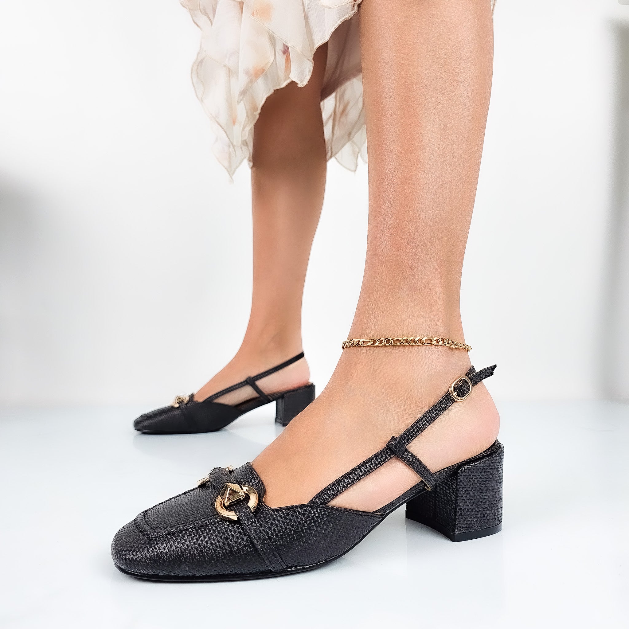 Ivy - Decollette Slingback Tacco Largo