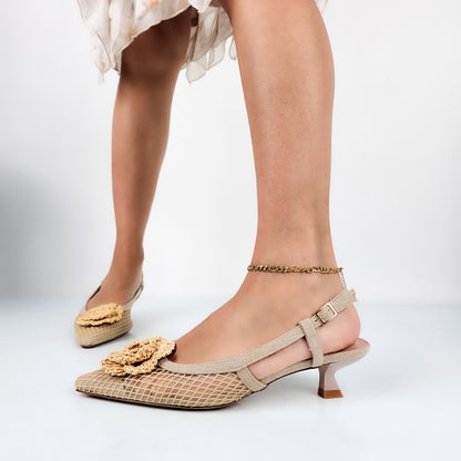 Vania - Decollette Slingback Rete