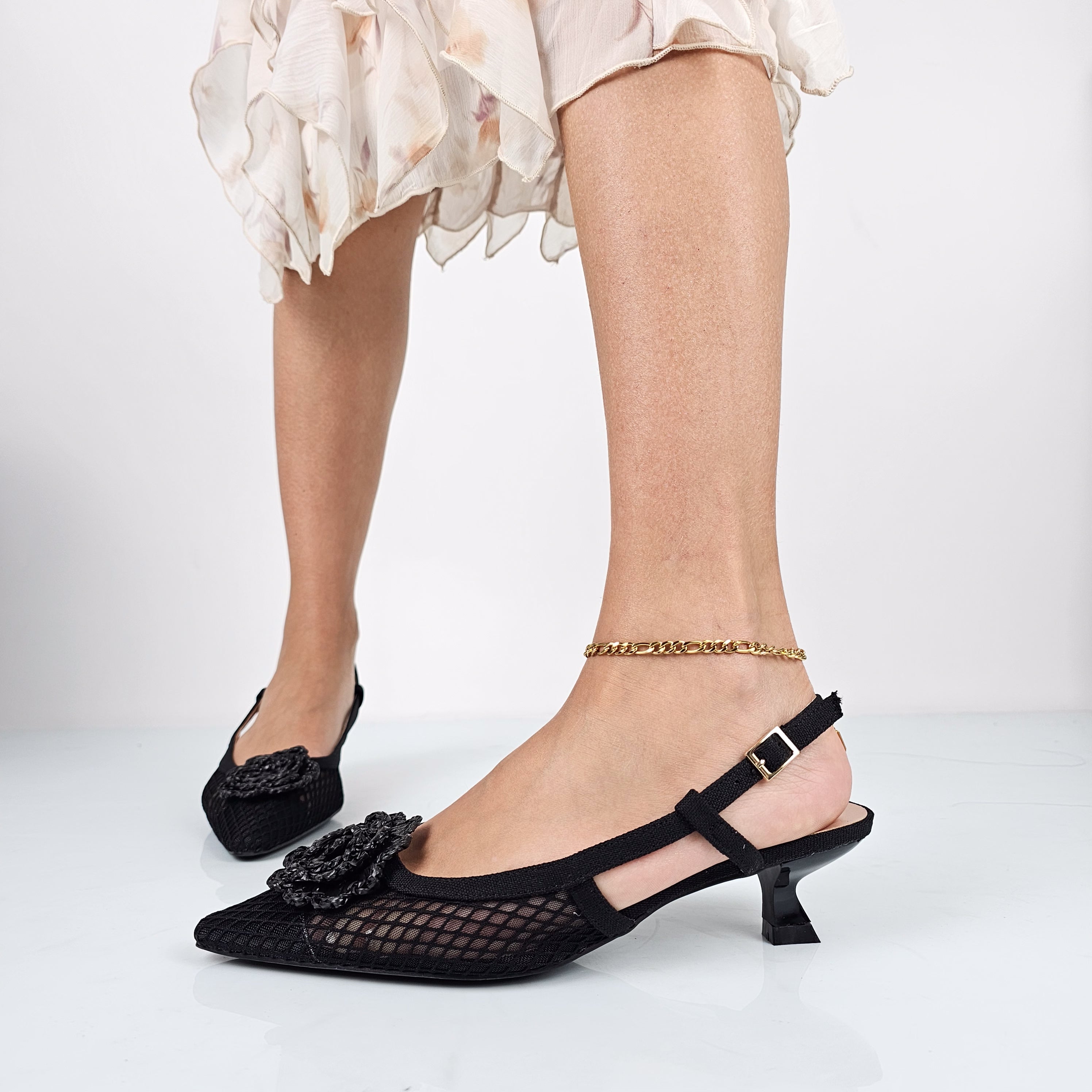Vania - Decollette Slingback Rete