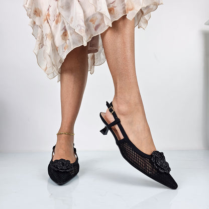 Vania - Decollette Slingback Rete