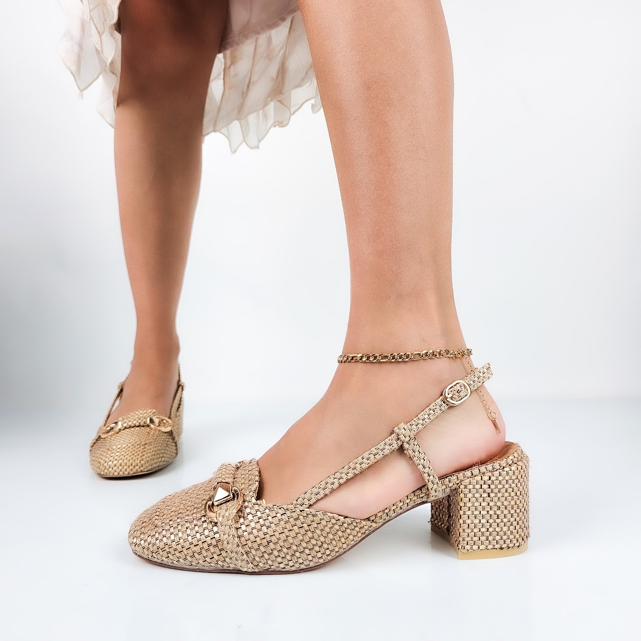 Ivy - Decollette Slingback Tacco Largo
