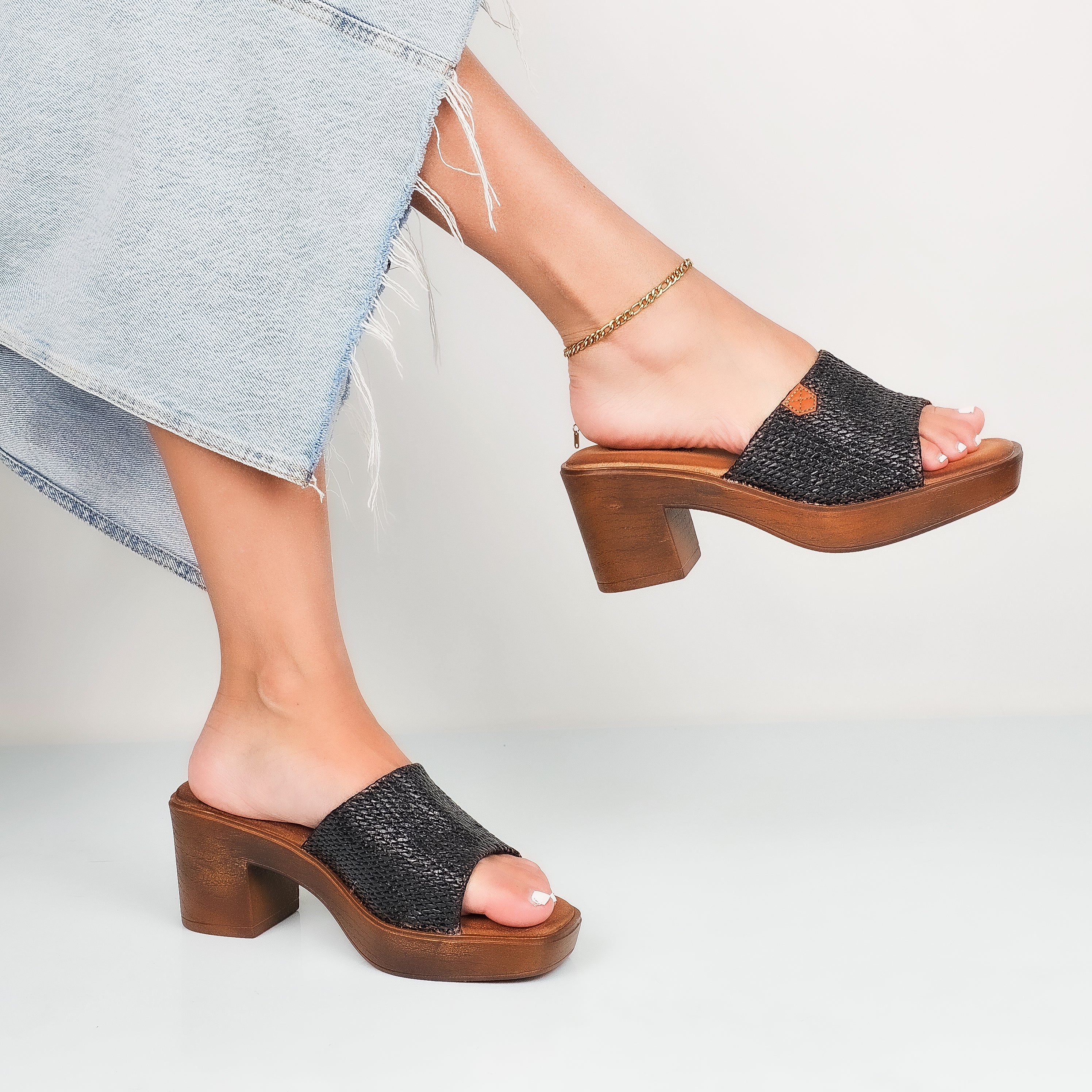 Hella - Ciabattoni Donna Tacco Largo