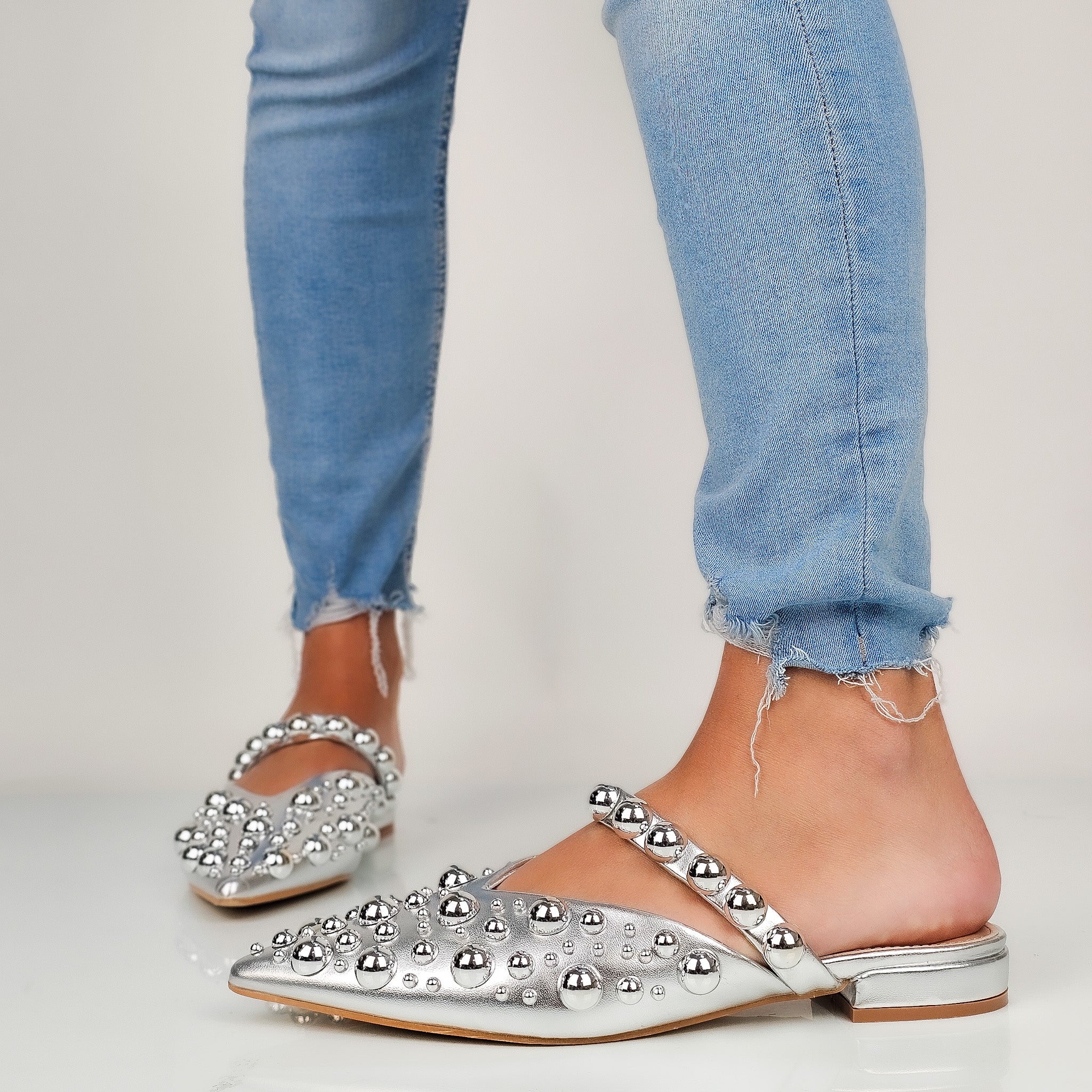 Marcelline - Ballerina Sabot Con Borchie