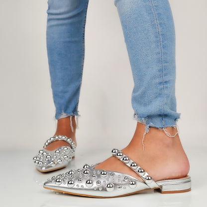 Marcelline - Ballerina Sabot Con Borchie