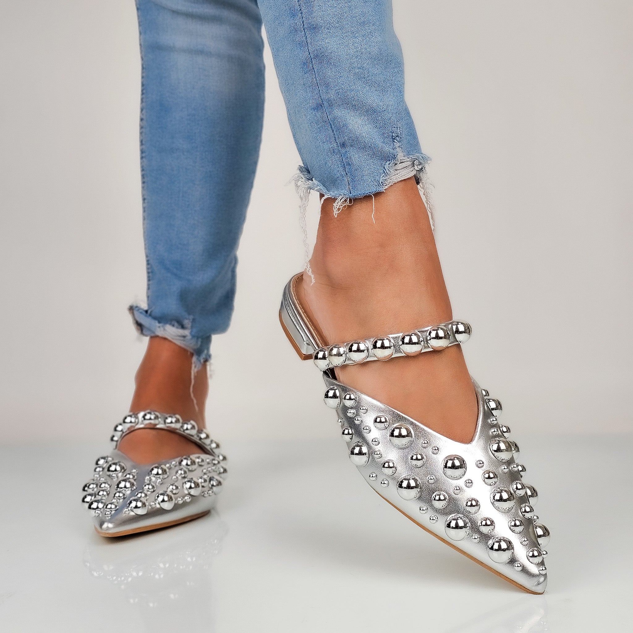 Marcelline - Ballerina Sabot Con Borchie