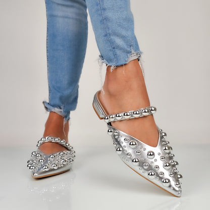 Marcelline - Ballerina Sabot Con Borchie