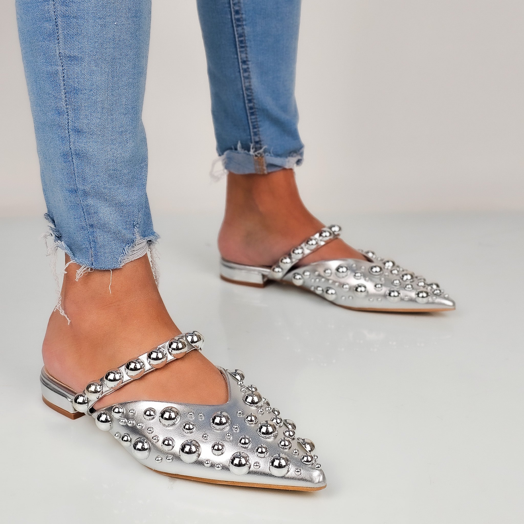 Marcelline - Ballerina Sabot Con Borchie