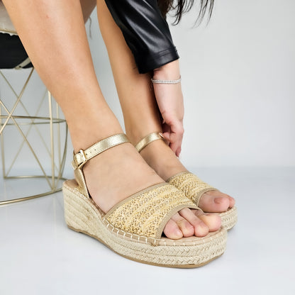 Graciela - Sandali Donna Zeppa In Corda